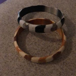 Two plastic bangles